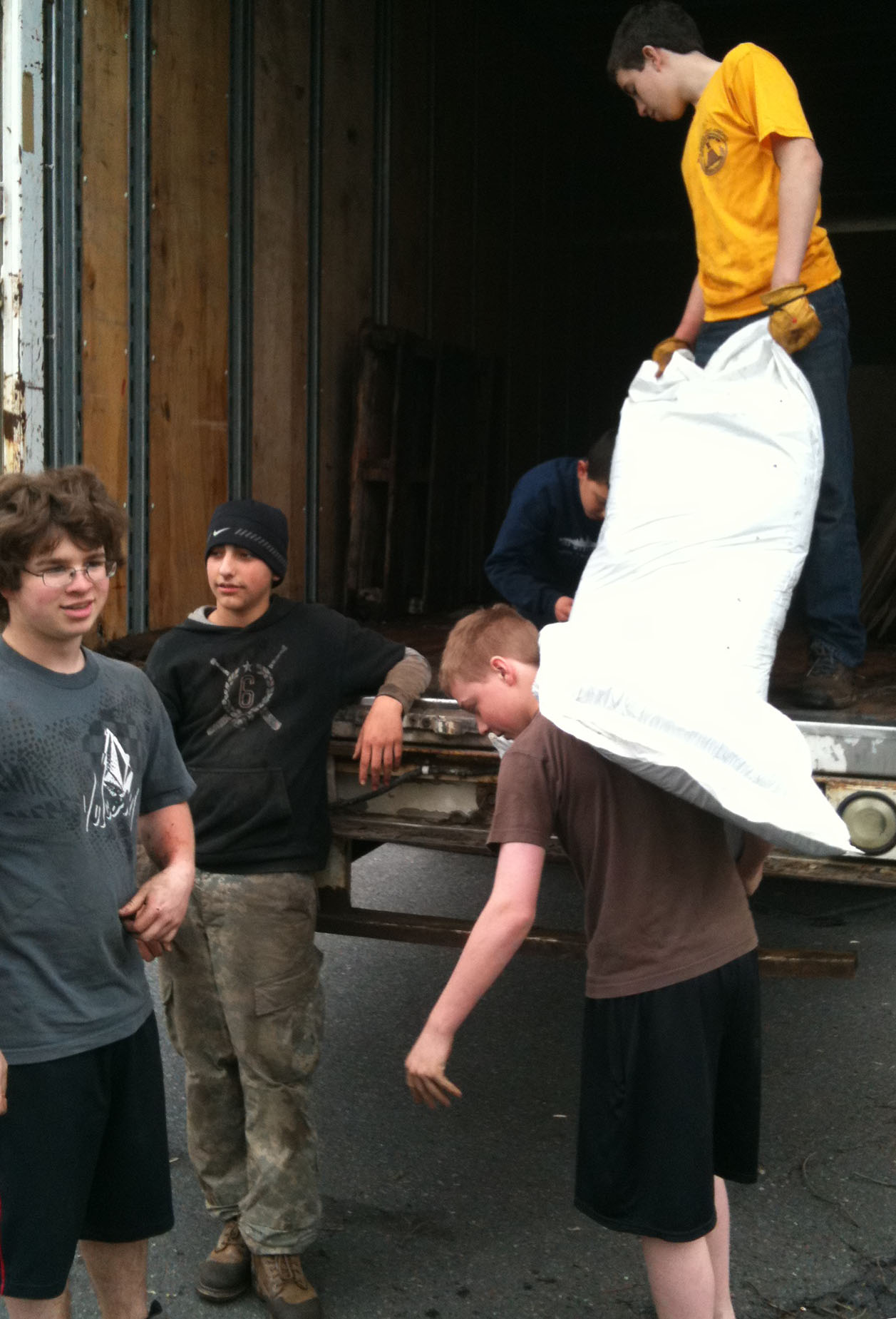Boy Scouts at work Boy Scouts at work