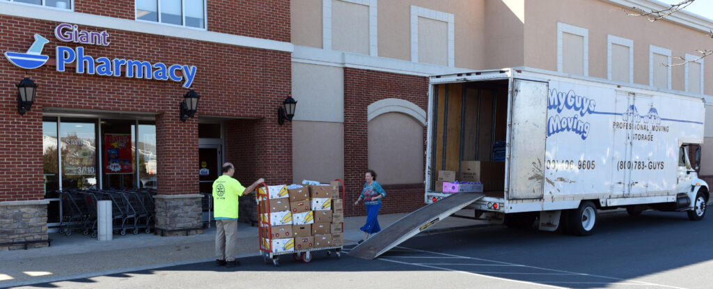 loading boxes on truck