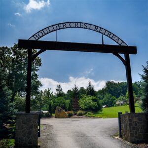 Entrance to Boulder Crest Retreat