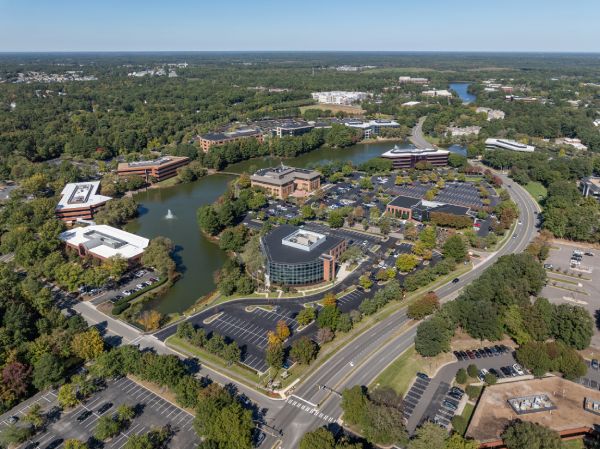 Aerial View Of Henrico County & Henrico VA Movers At Work