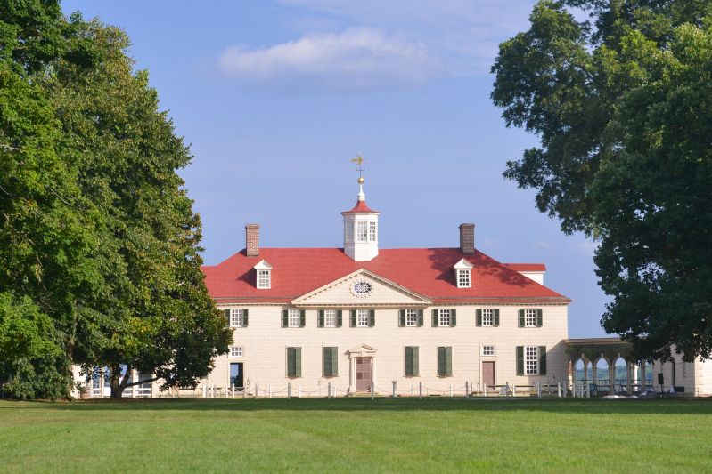 Mount vernon mansion of the first president of US, George Washington.