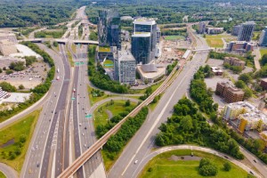 Aerial View Of Tysons Corner With Homeowners Moving To Northern Virginia