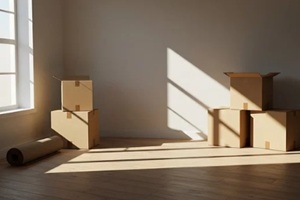 moving box in a room